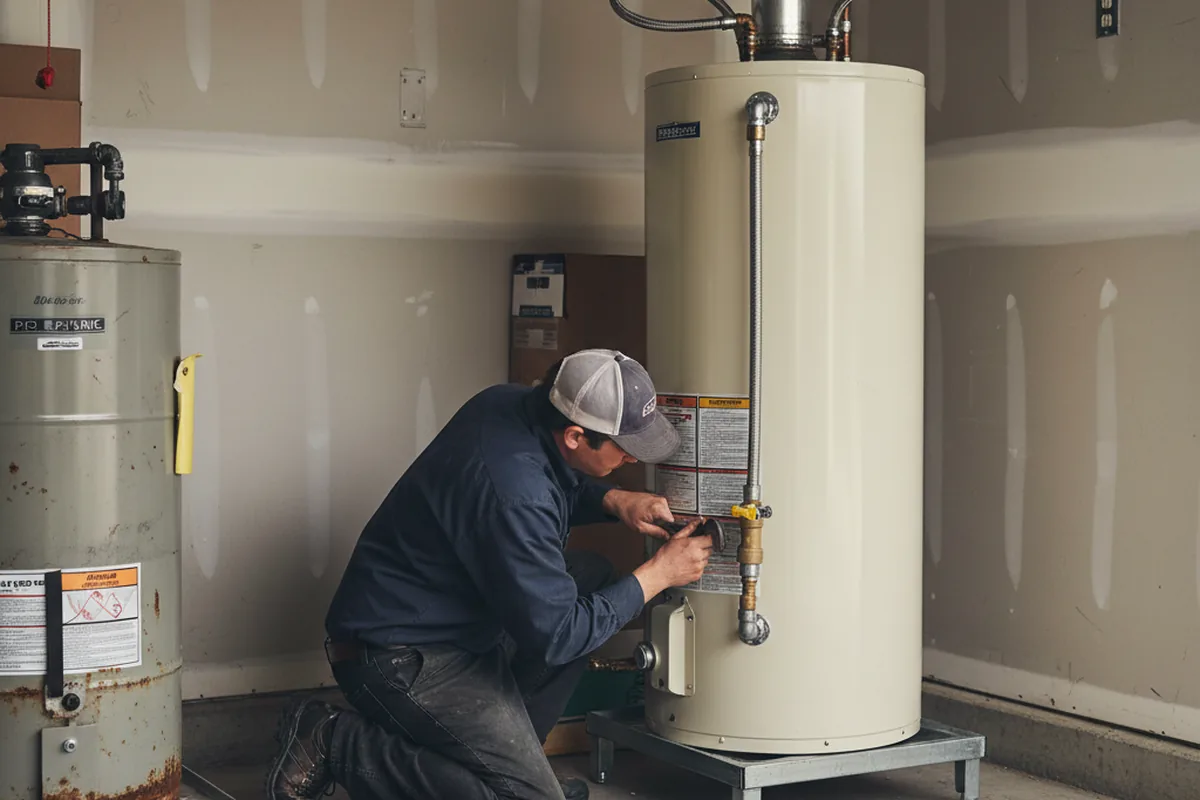 Water heater and shutoff valve replacement in Pawcatuck